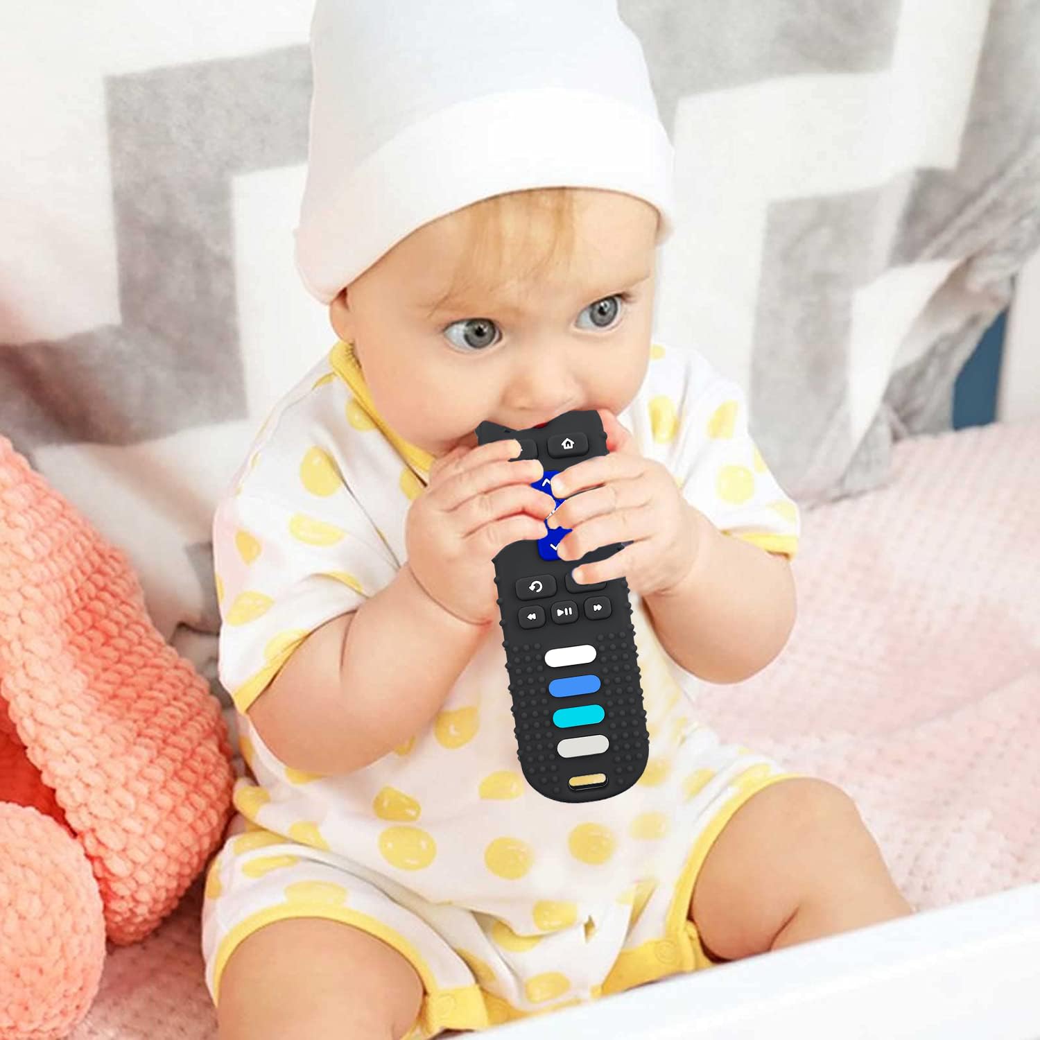ERSIHUA soft flexible silicone teether reduces mouth injury risk while chewing