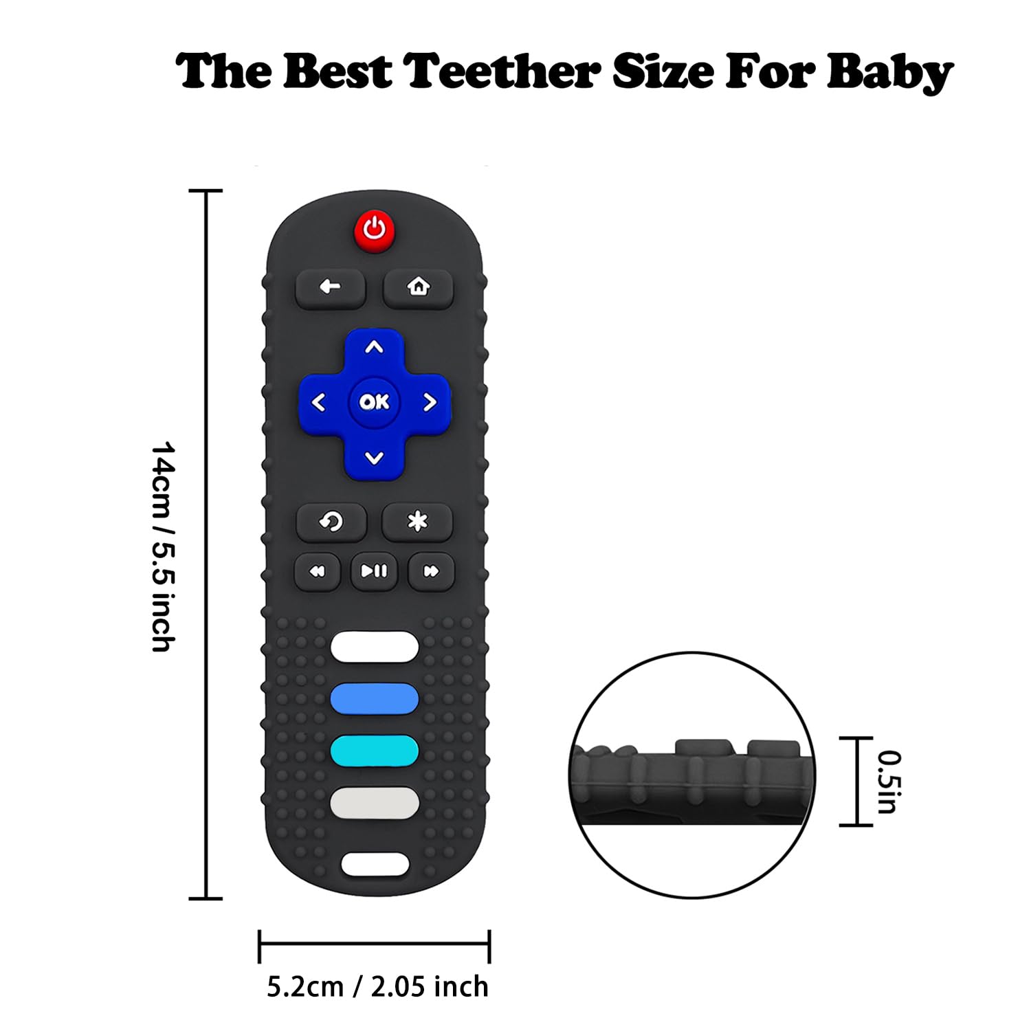 ERSIHUA soft silicone teether for teething - easy to clean and safe