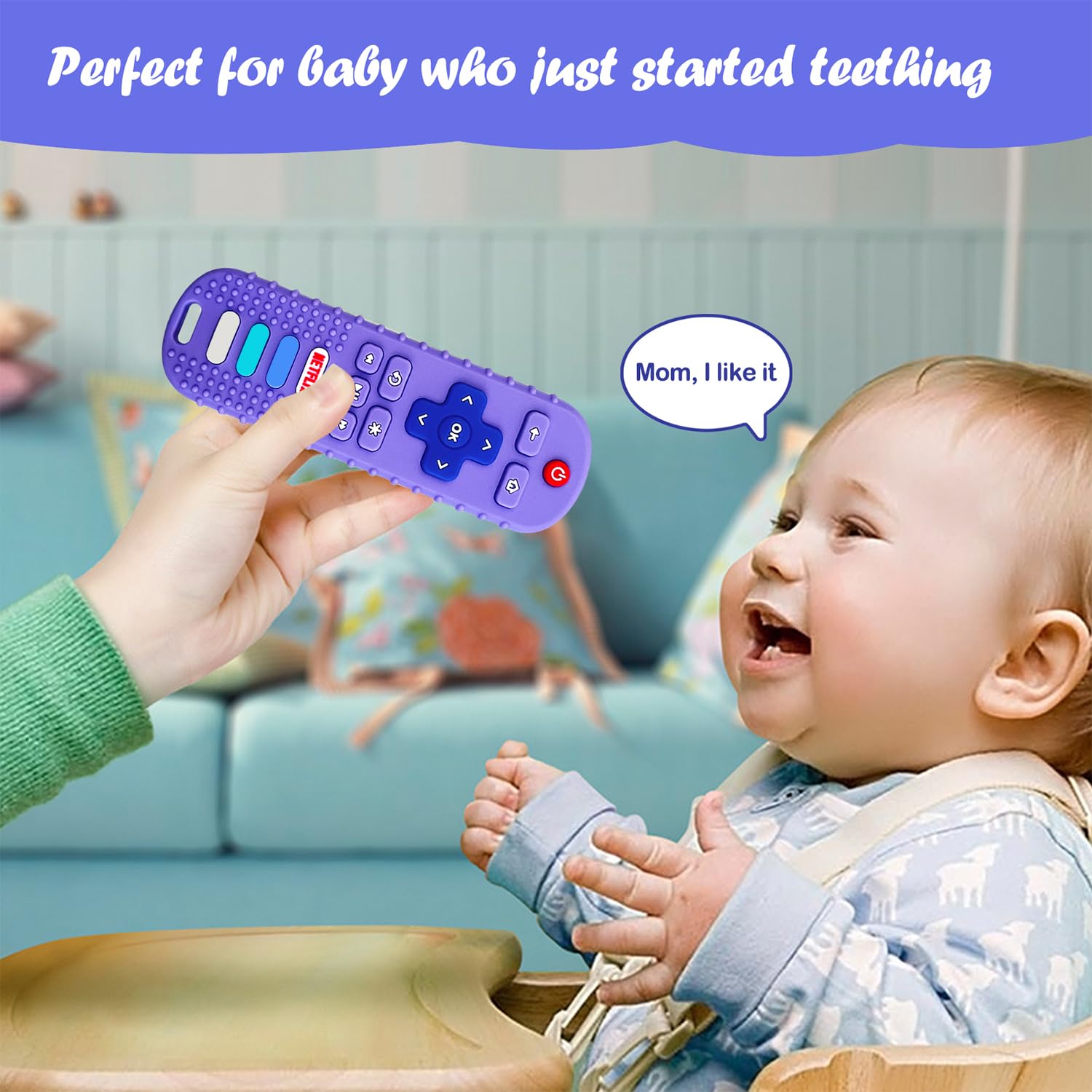 ERSIHUA dishwasher-safe teether simplifies cleanup after baby chewing sessions.