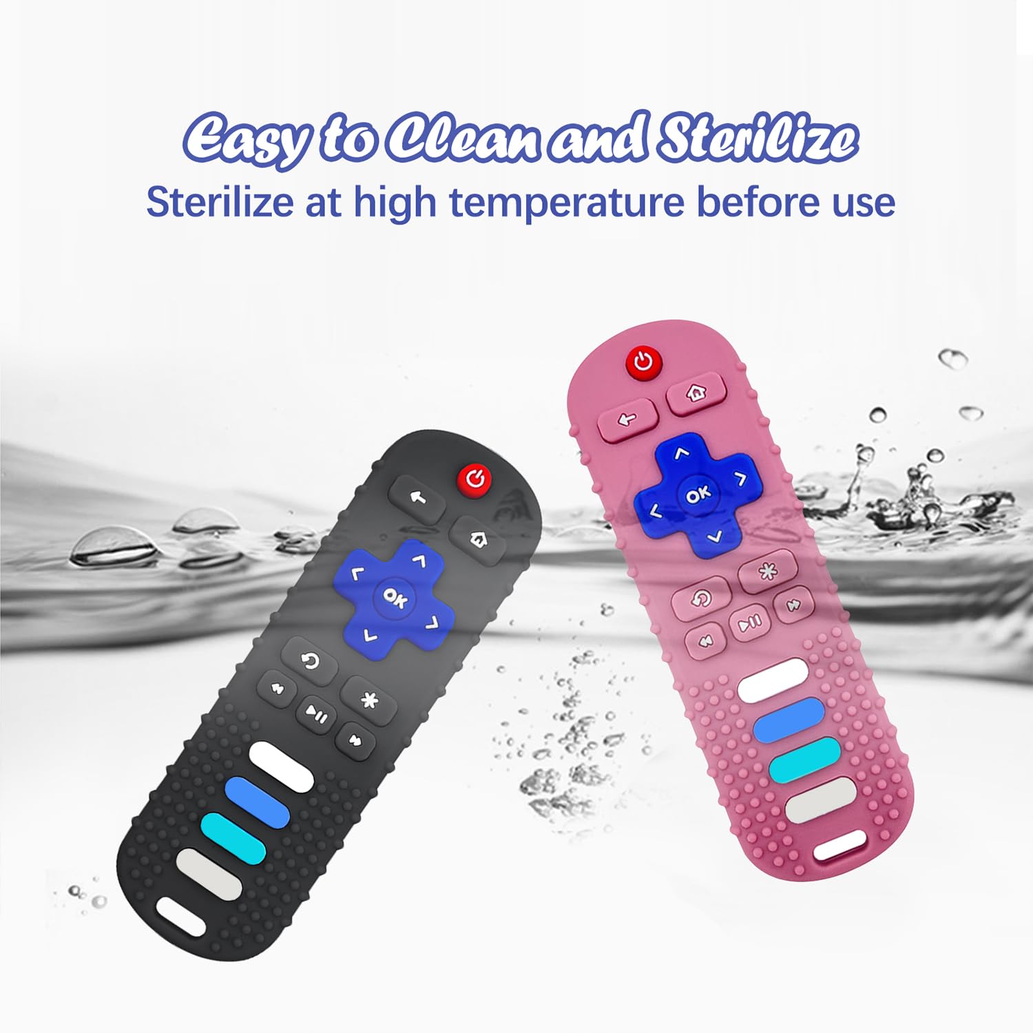 ERSIHUA two-pack provides varied textures for diverse teething experiences.