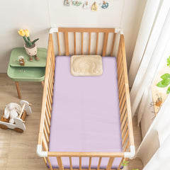 Ersmak silky-touch crib sheet demonstrates smooth fabric for comfy crib changes.