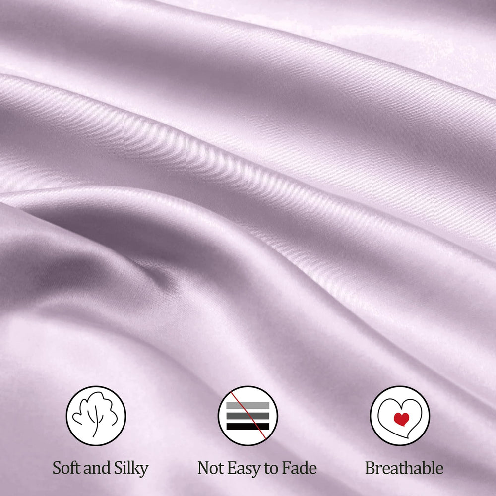 Ersmak satin fabric image shows 100% polyester construction with breathable, cool feel.