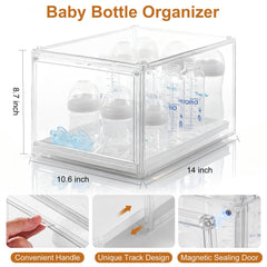 ERTIUANIO bottle organizer side view showing compact countertop footprint
