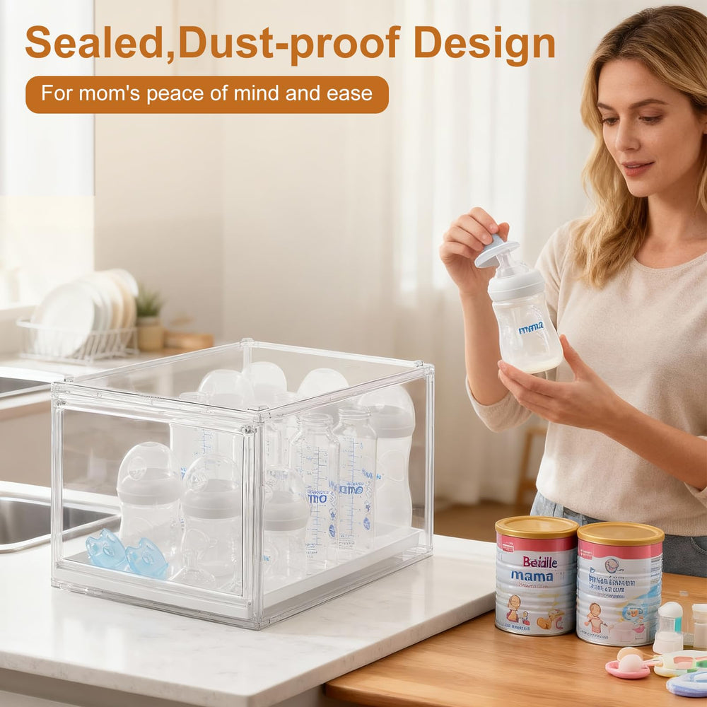 ERTIUANIO stackable storage demonstrates vertical expansion for more items