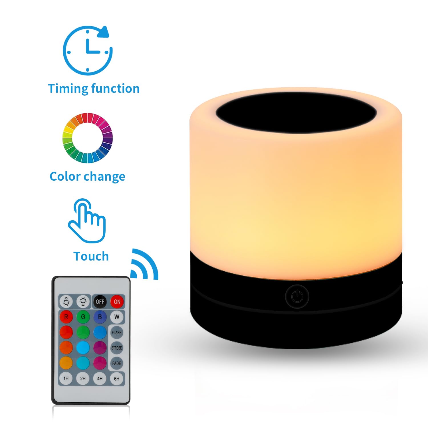 ERUN night light showing 13 colors for versatile ambiance