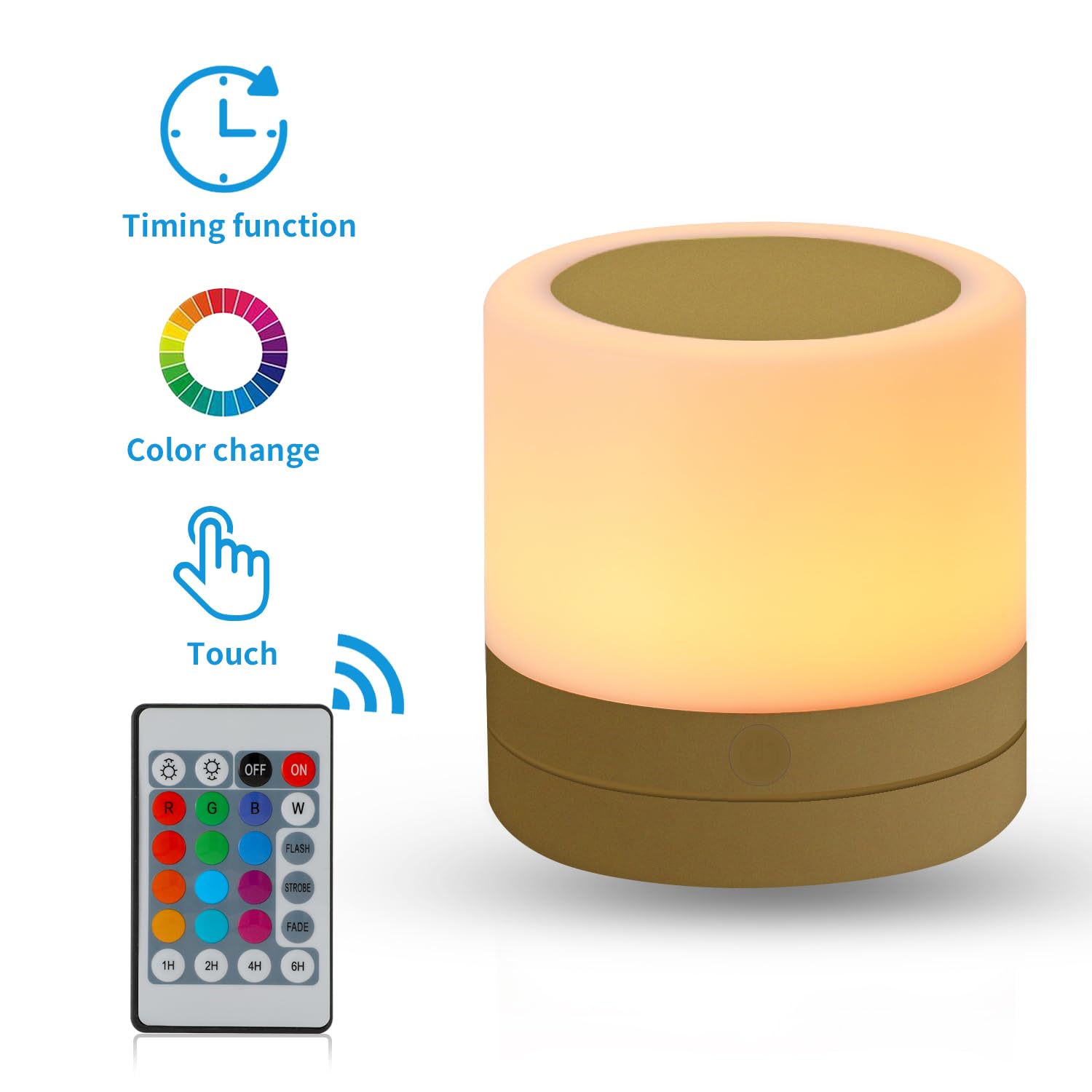 ERUN nursery night light touch panel for quick adjustments