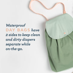 Esembly Day Bag dual compartments showcase organized clean and dirty items on the go.