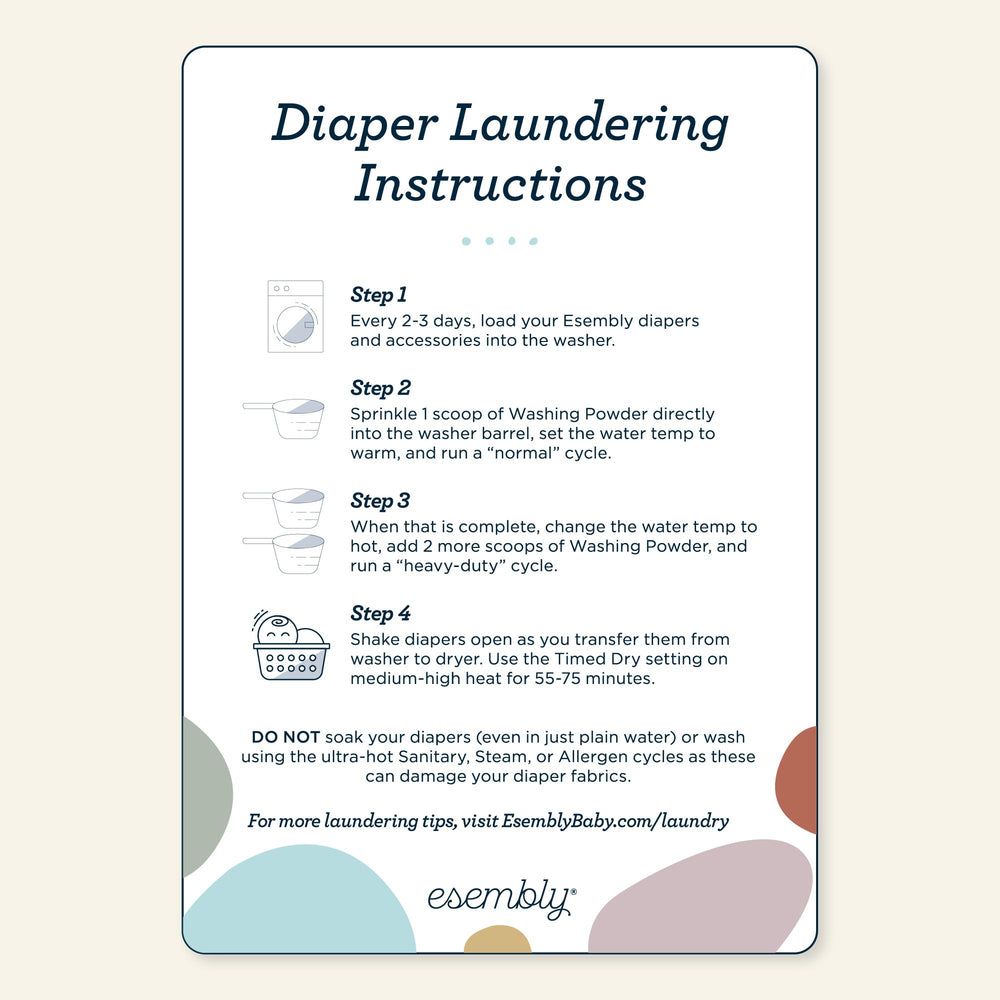 Esembly Laundry Powder earth-friendly packaging highlights eco-conscious cleaning.