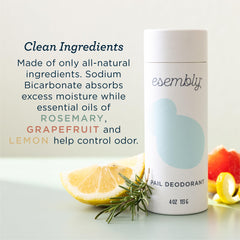Esembly Pail Deodorant powder absorbs moisture in laundry cycles