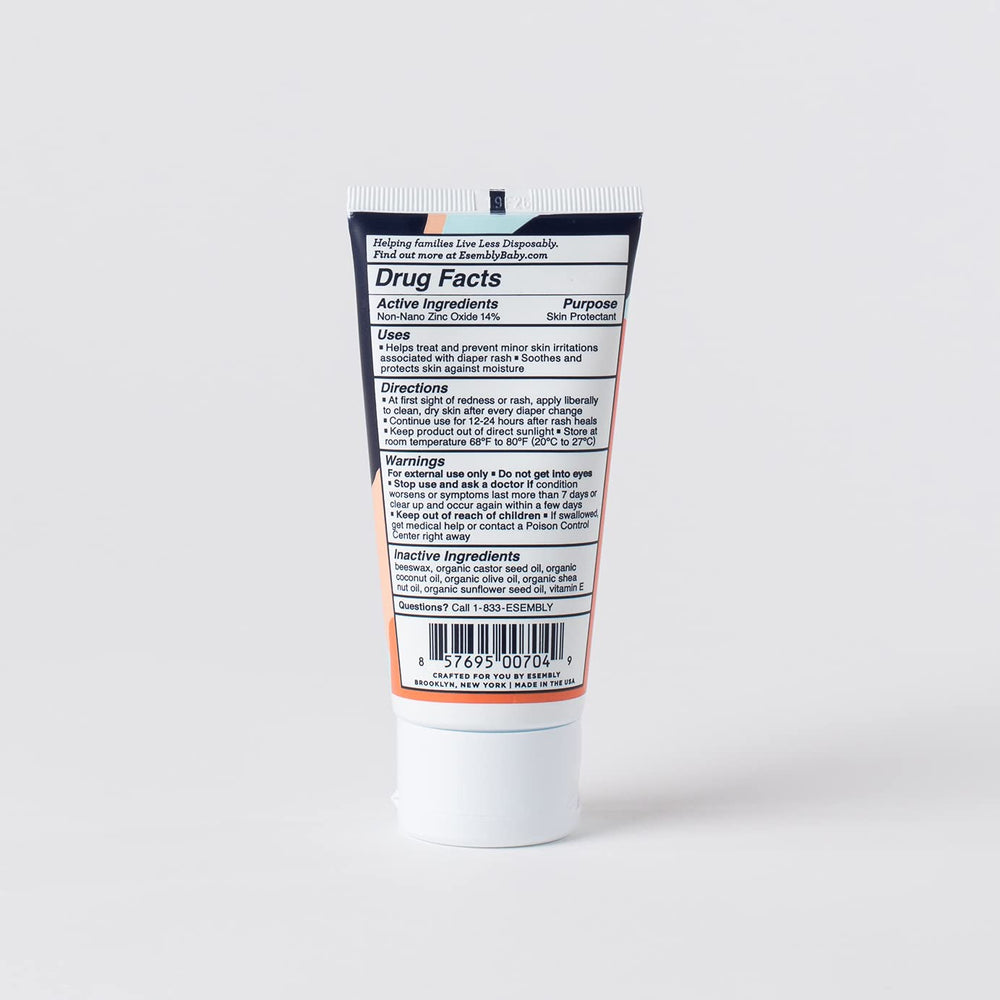 Esembly Rash Relief Cream packaging-illustration emphasizes fragrance-free formula for sensitive skin.