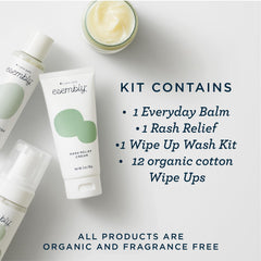 Esembly Rash Relief Cream tube with zinc oxide forms a moisture barrier for irritated skin.
