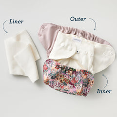 Esembly Stay-Dry liner helps prevent staining with a moisture-wicking barrier.