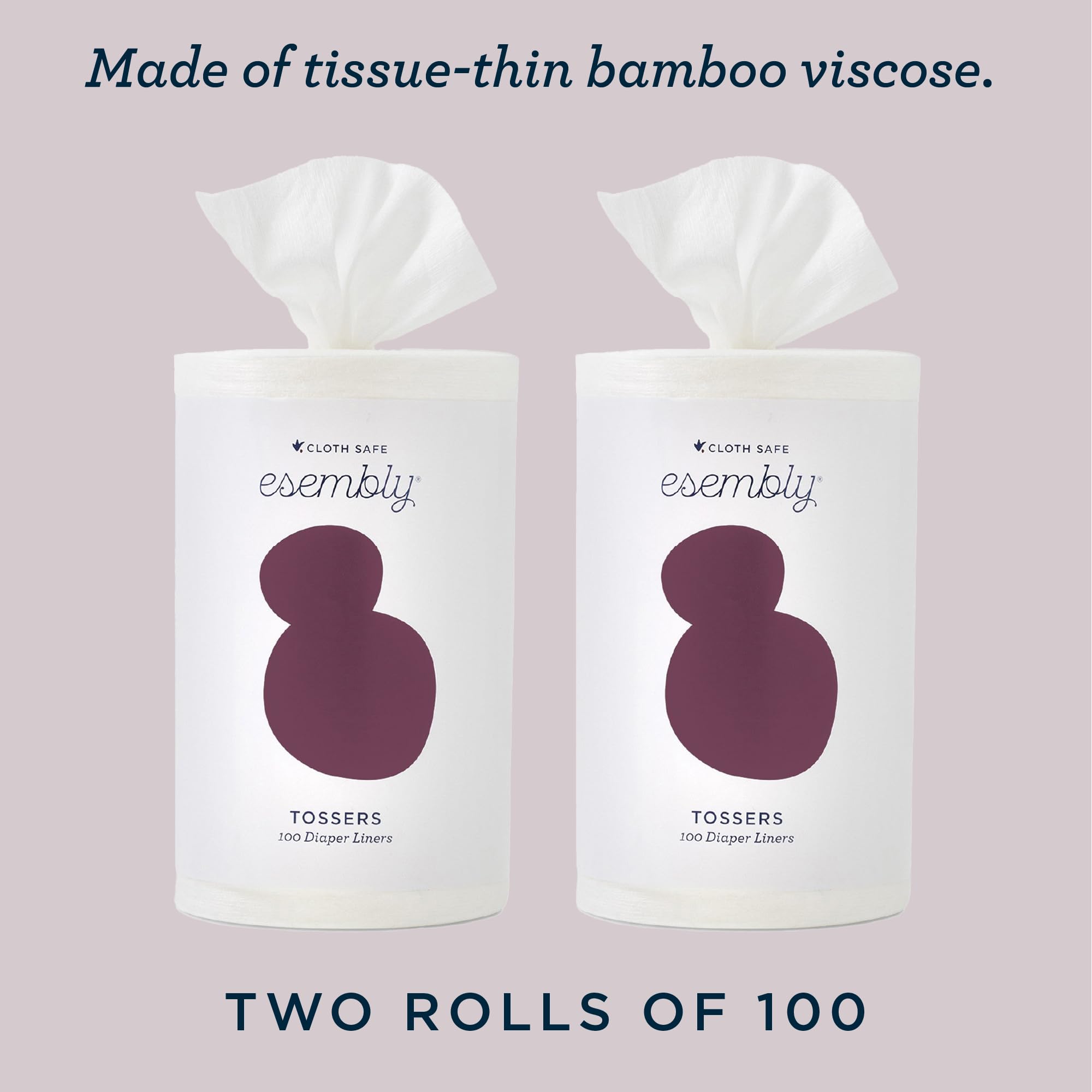 Esembly Tossers used during diaper change; simple change and wash routine with Esembly system.