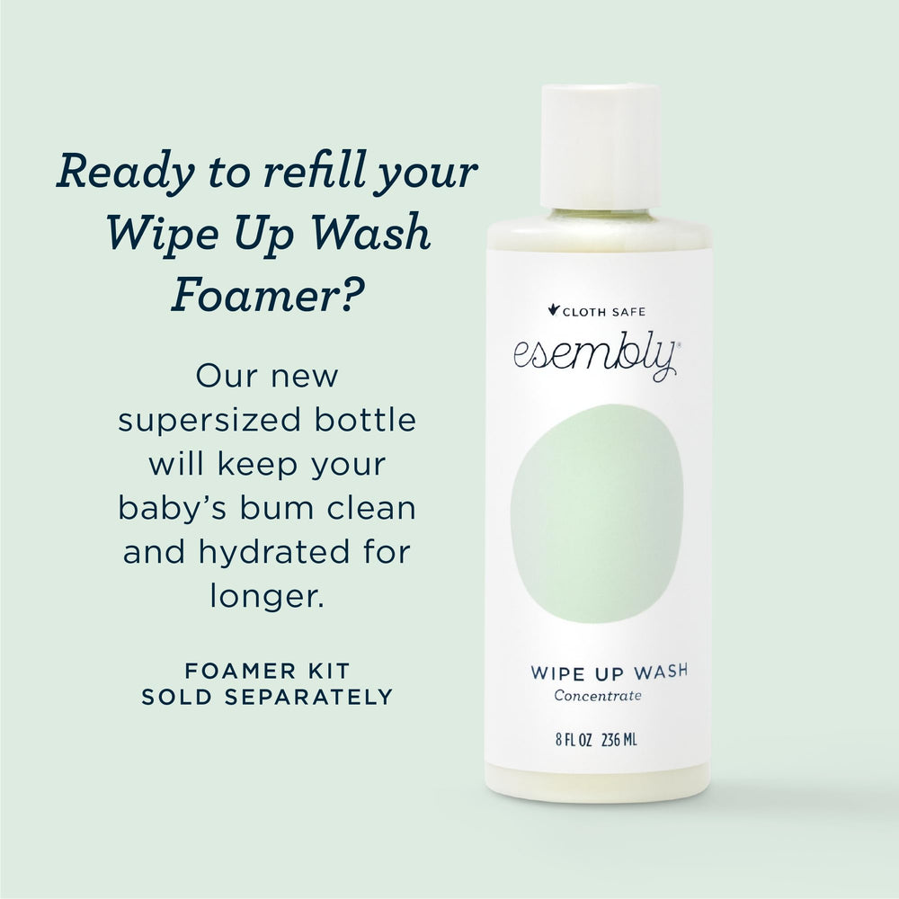 Esembly Wipe Up Wash concentrate with pre-measured fill lines for precise mixing