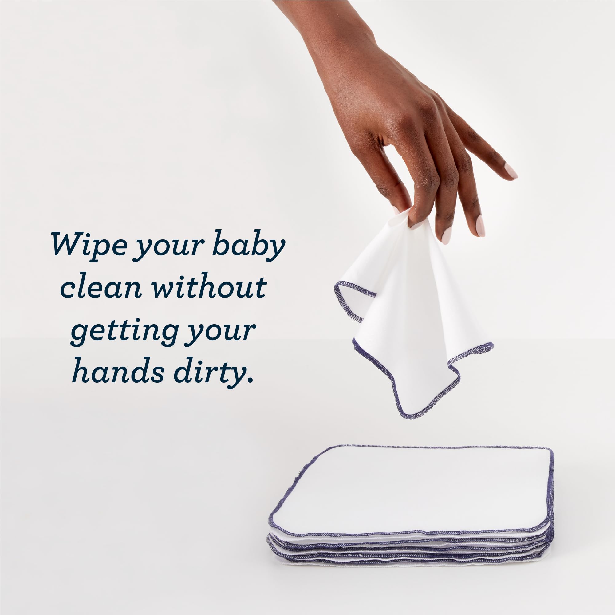Esembly Wipe Ups in use on a baby during a diaper change