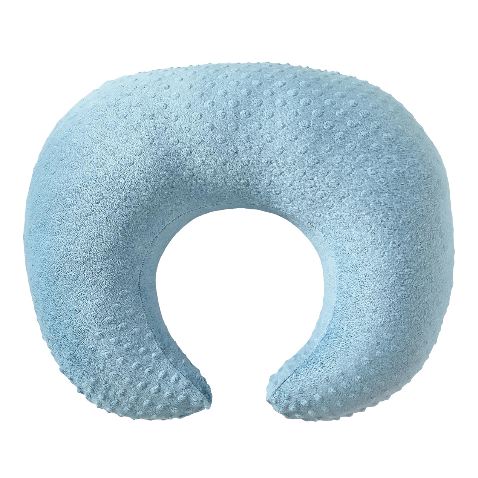 ESEN Plus Size Nursing Pillow front view in blue offers wide feeding support