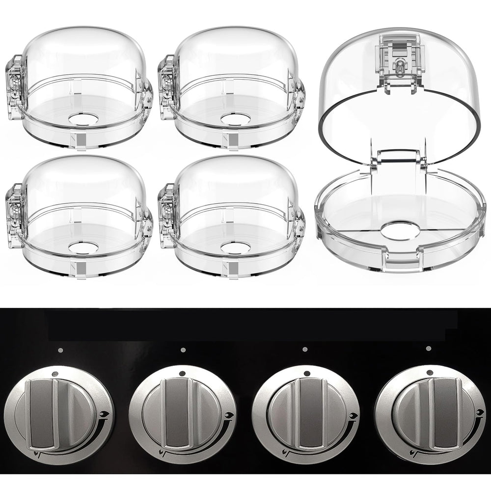 ESENHARBER stove knob cover closeup shows fit for under-2.4 inch knobs for safer operation