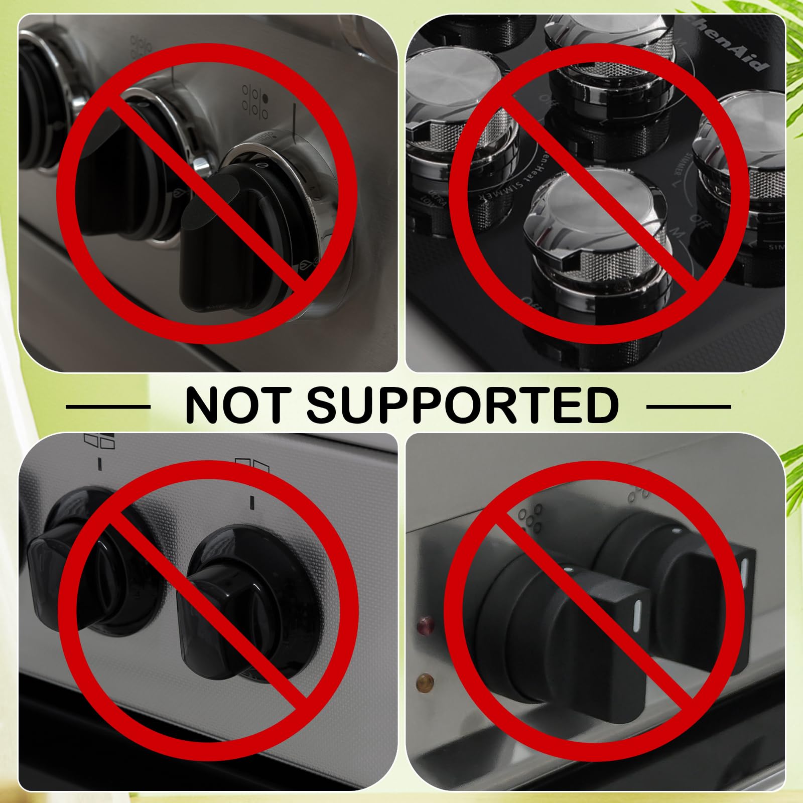 ESENHARBER stove knob covers clear design blends with kitchen and protects kids.