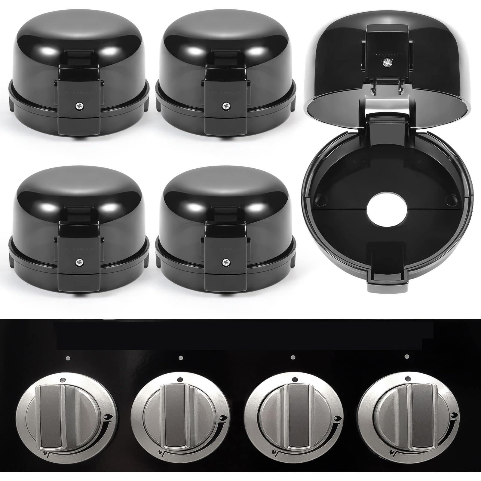 ESENHARBER stove knob covers pack of 5 protecting children while preserving easy adult access