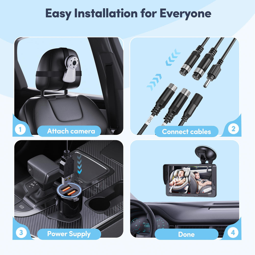 ESIYTGOP USB plug and play setup powering monitor and charging a device