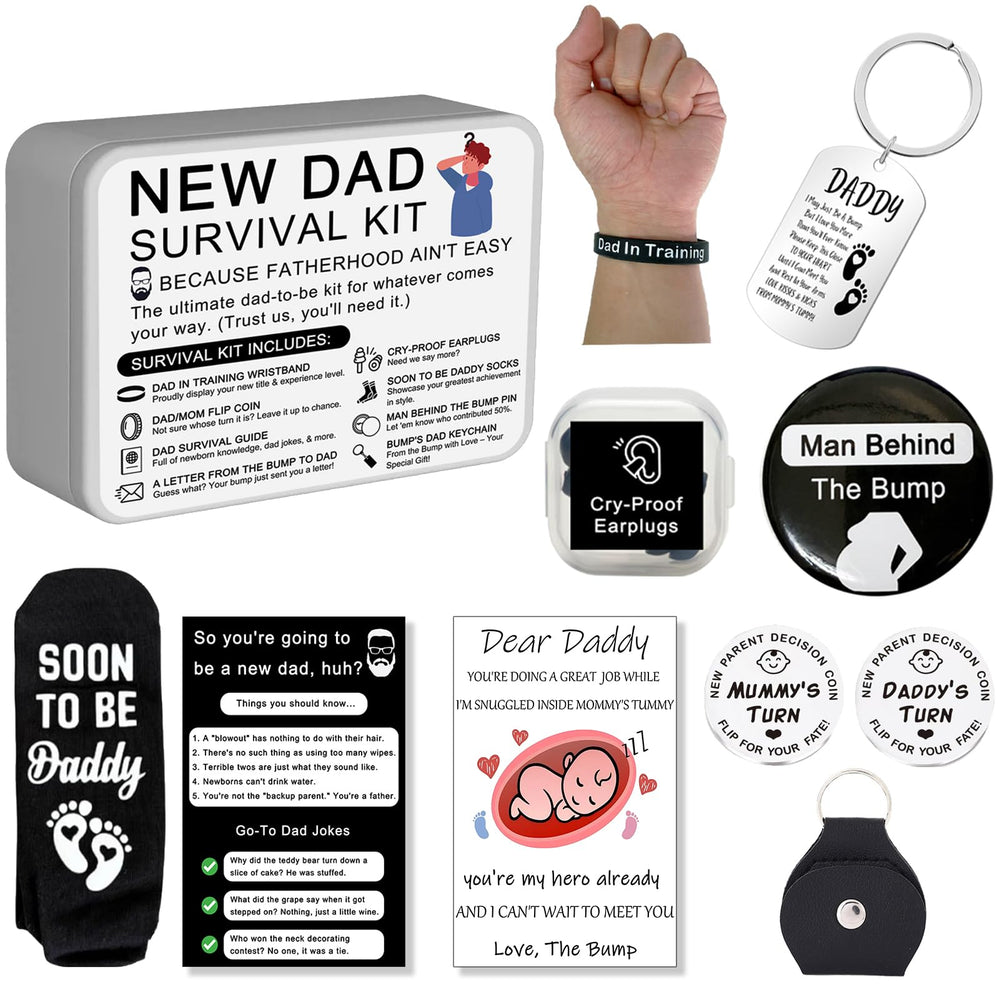 ESLINOP funny new dad gift set packaging, playful yet practical shower gift idea