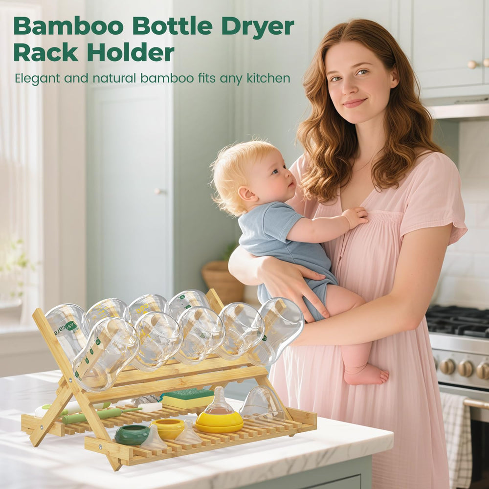 EsLuker.ly multifunctional drying rack dries cups, nipples, spoons, and pump parts.