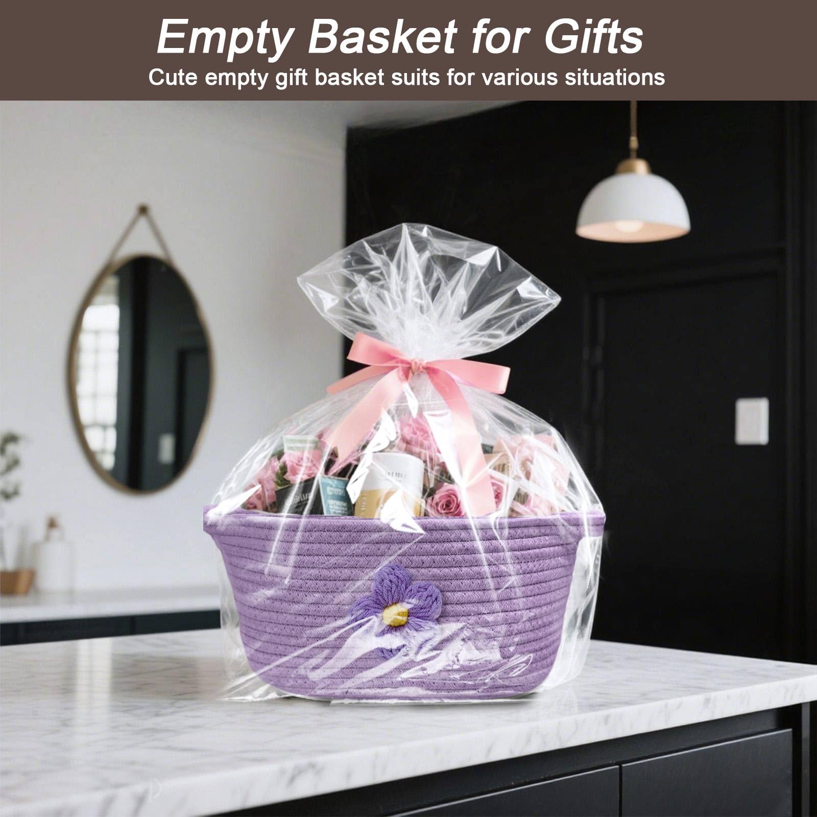 Esme L&H gift basket empty nursery organization and toy storage use