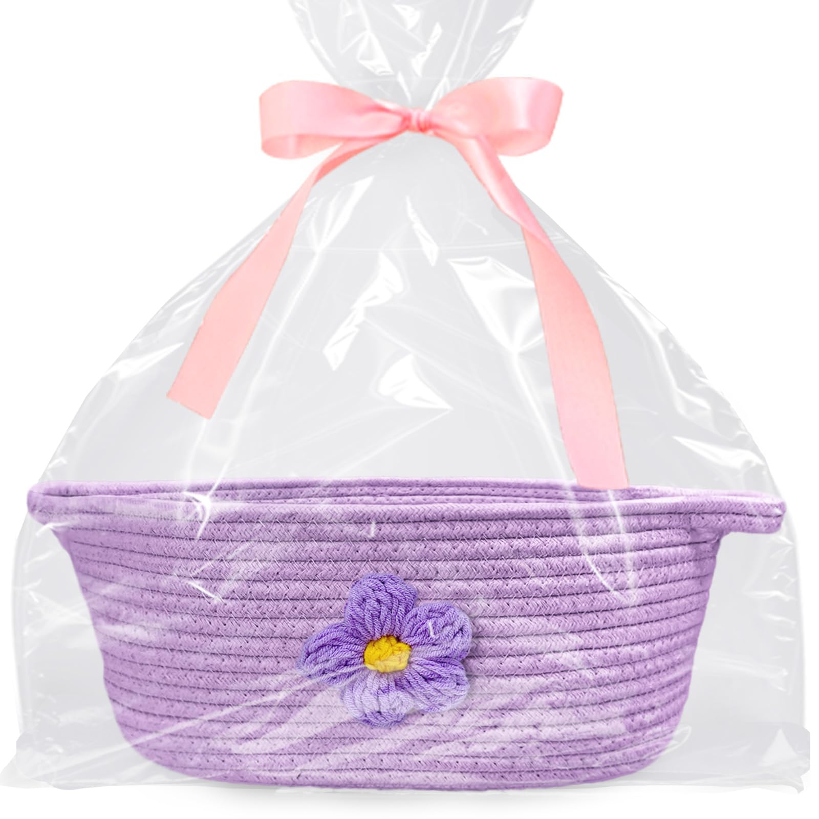Esme L&H gift basket empty purple front view for elegant gift presentation