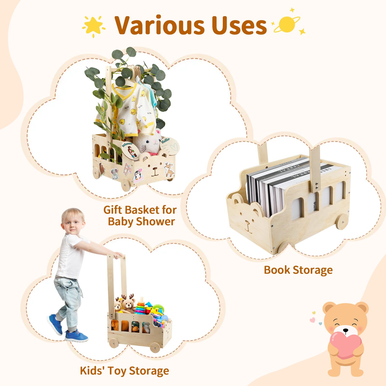 Esmorah rattan strips and cartoon stickers for DIY decorations