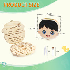 Esmorah Tooth Keepsake Box for Boys with dedicated slots keeps each tooth organized
