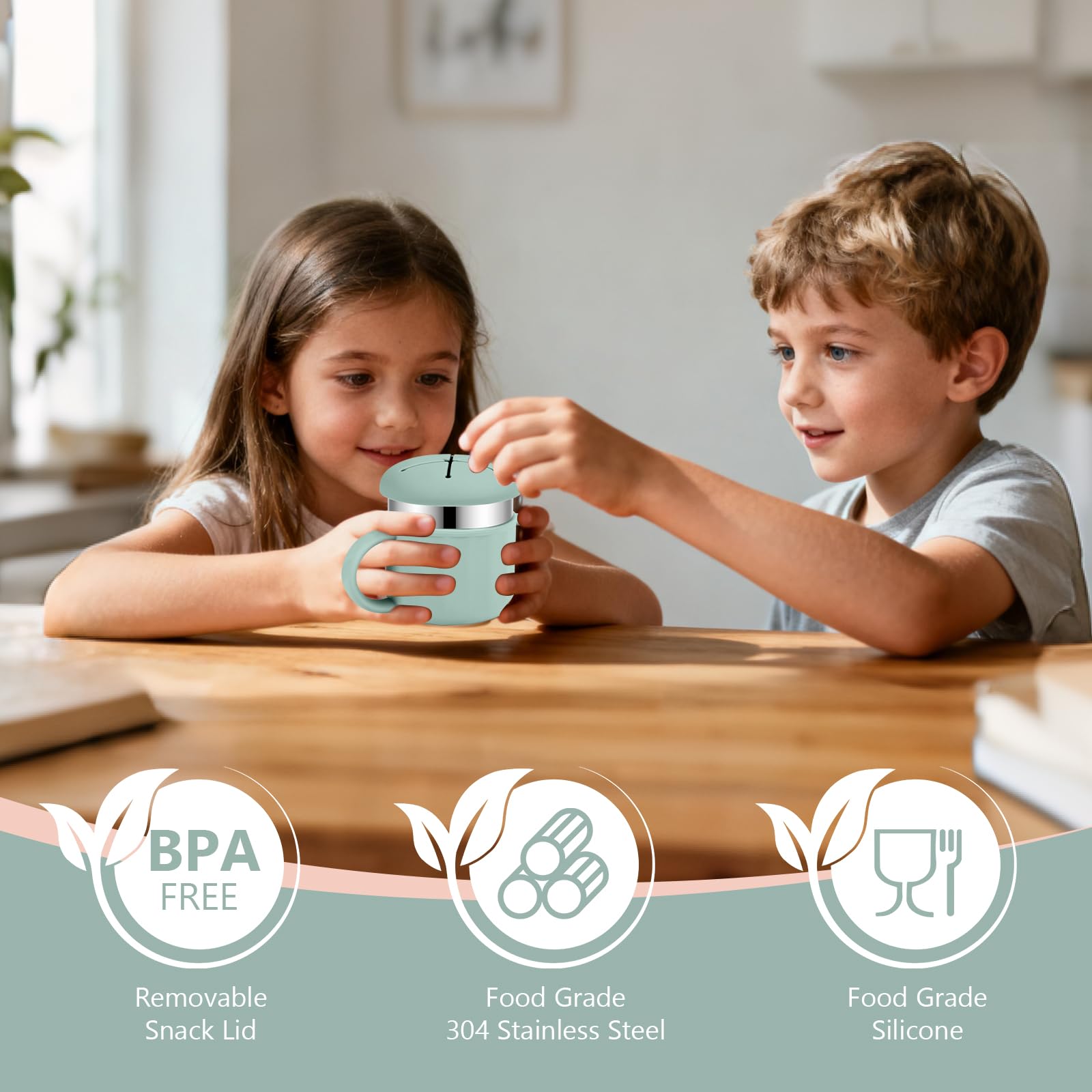 EsOfficce kid-friendly grip handle makes little hands steady.