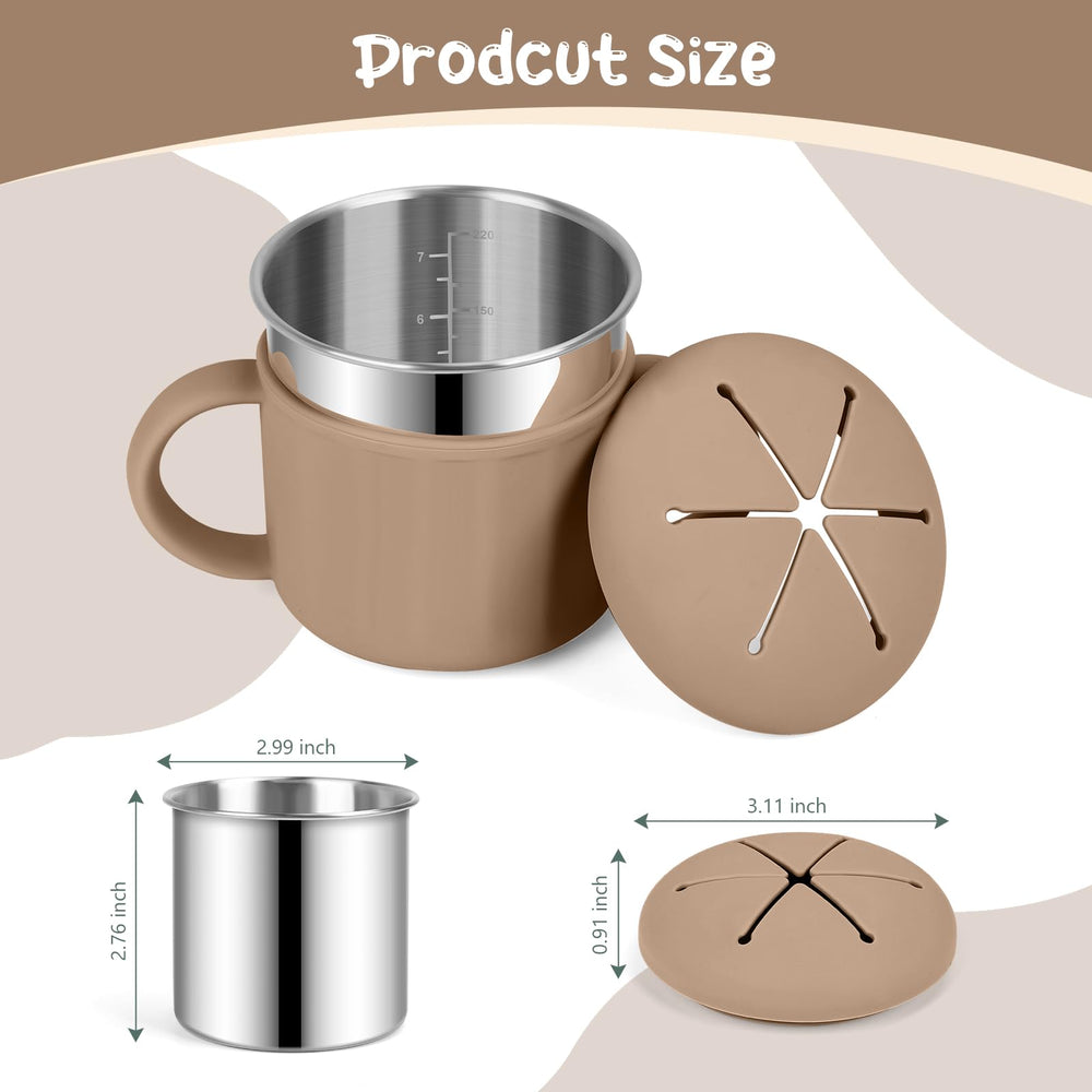 EsOfficce snack cups lid open demonstrates spill-proof lid for mess-free snacking