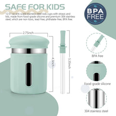 EsOfficce kids cup with silicone sleeve, drop-resistant and quiet on hard surfaces.