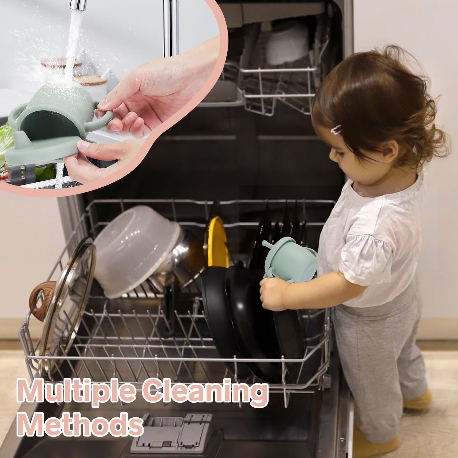 EsOfficce brown-lid drop-resistant sippy cup for safe use