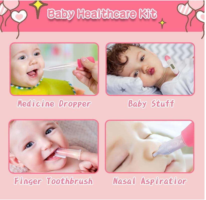 Esonto baby comb and brush set featuring soft bristles and round heads