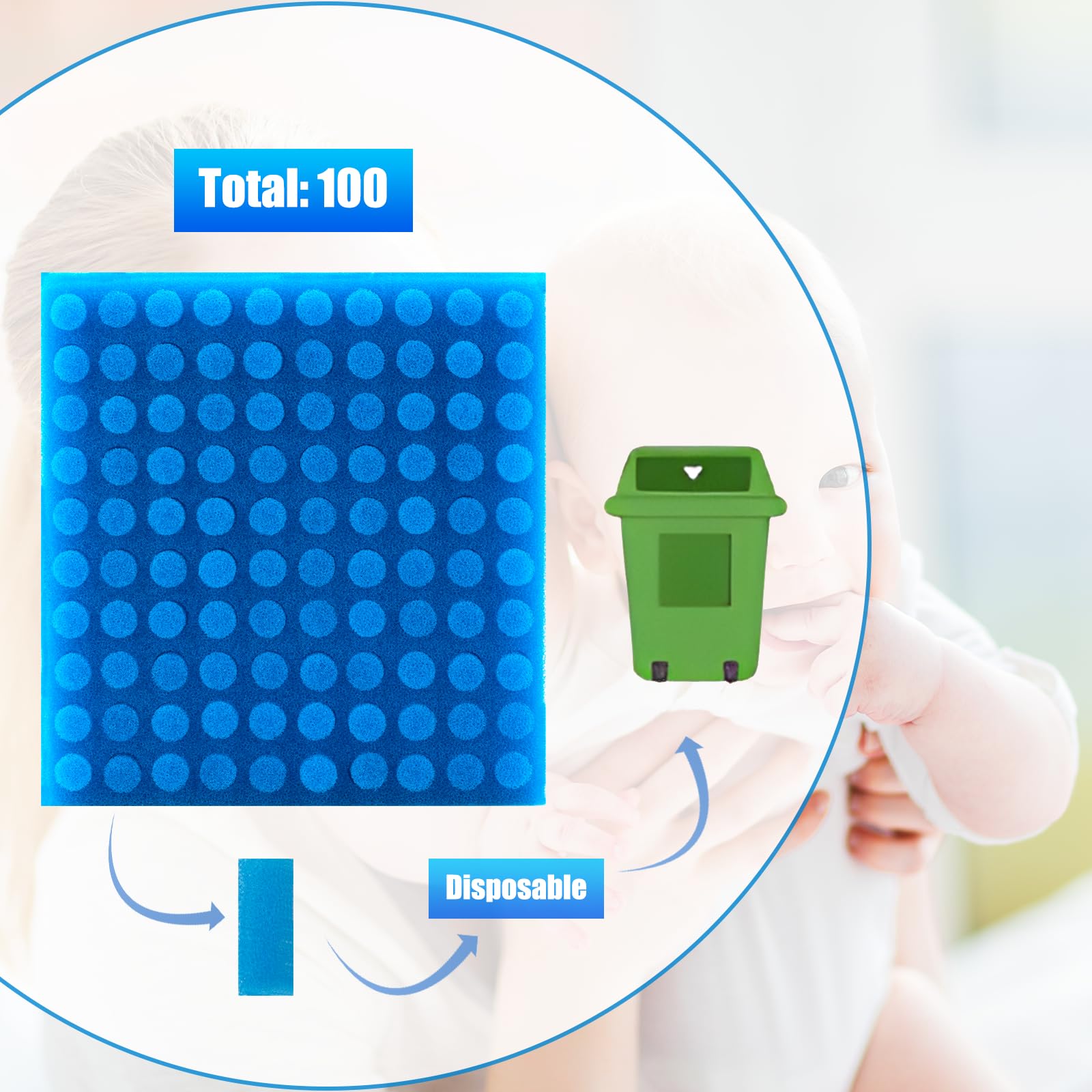 Esonto replacement-sponge-pack offers affordable, hygienic refills to maintain baby nasal care.