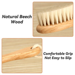 Esonto white cradle-cap brush with soft silicone cap for gentle cradle care