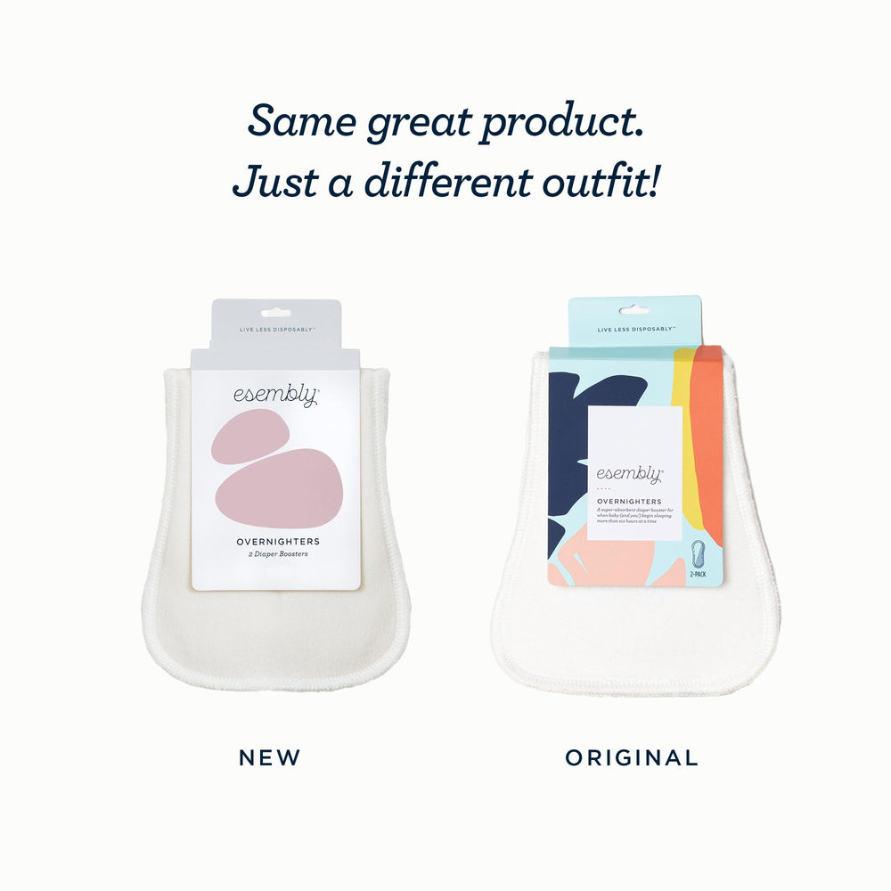Esembly Overnighters eight layers of organic cotton for high absorbency.