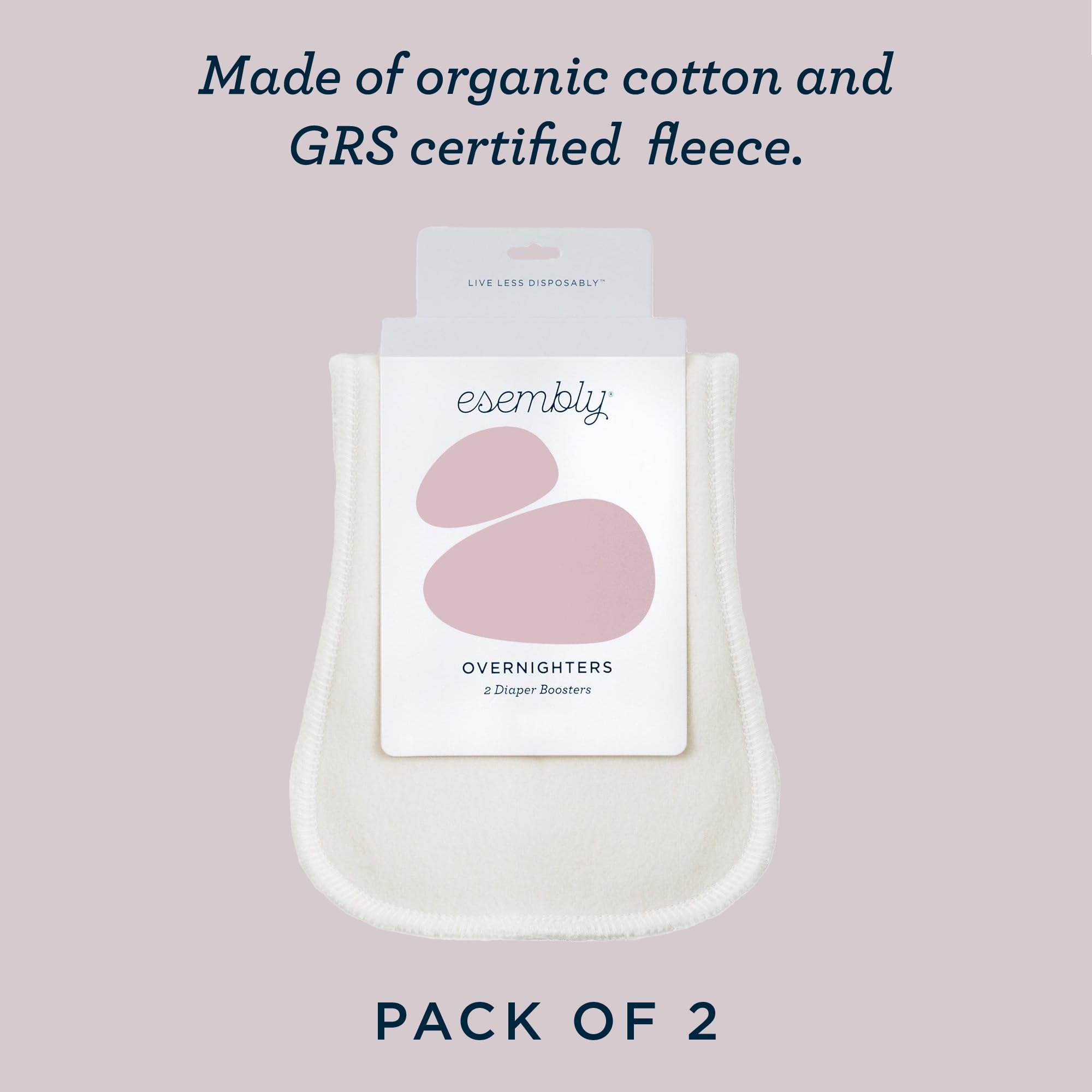 Esembly Overnighters machine washable and dryer-friendly for quick reuse.
