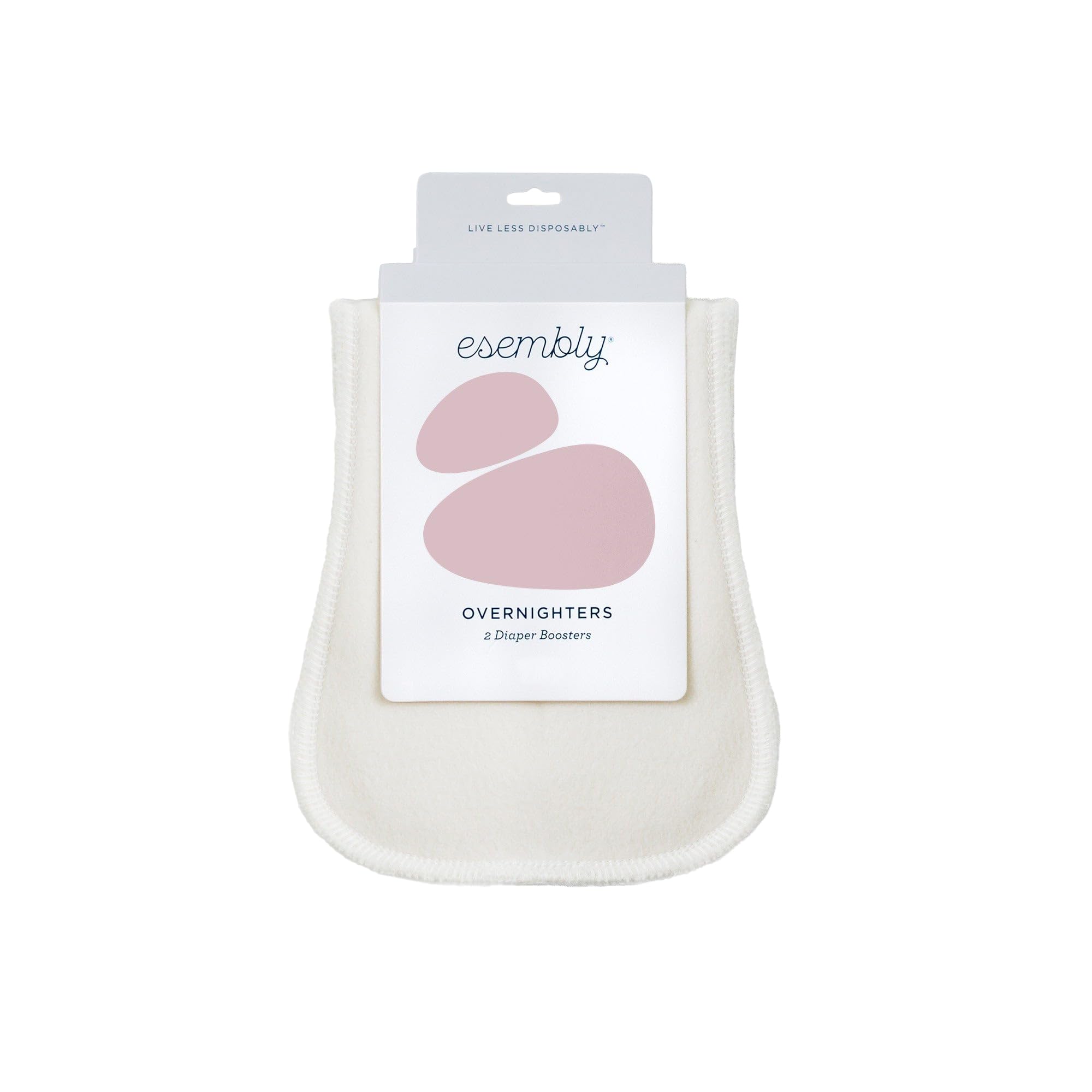 Esembly Overnighters fleece-side up for all-night absorbency.