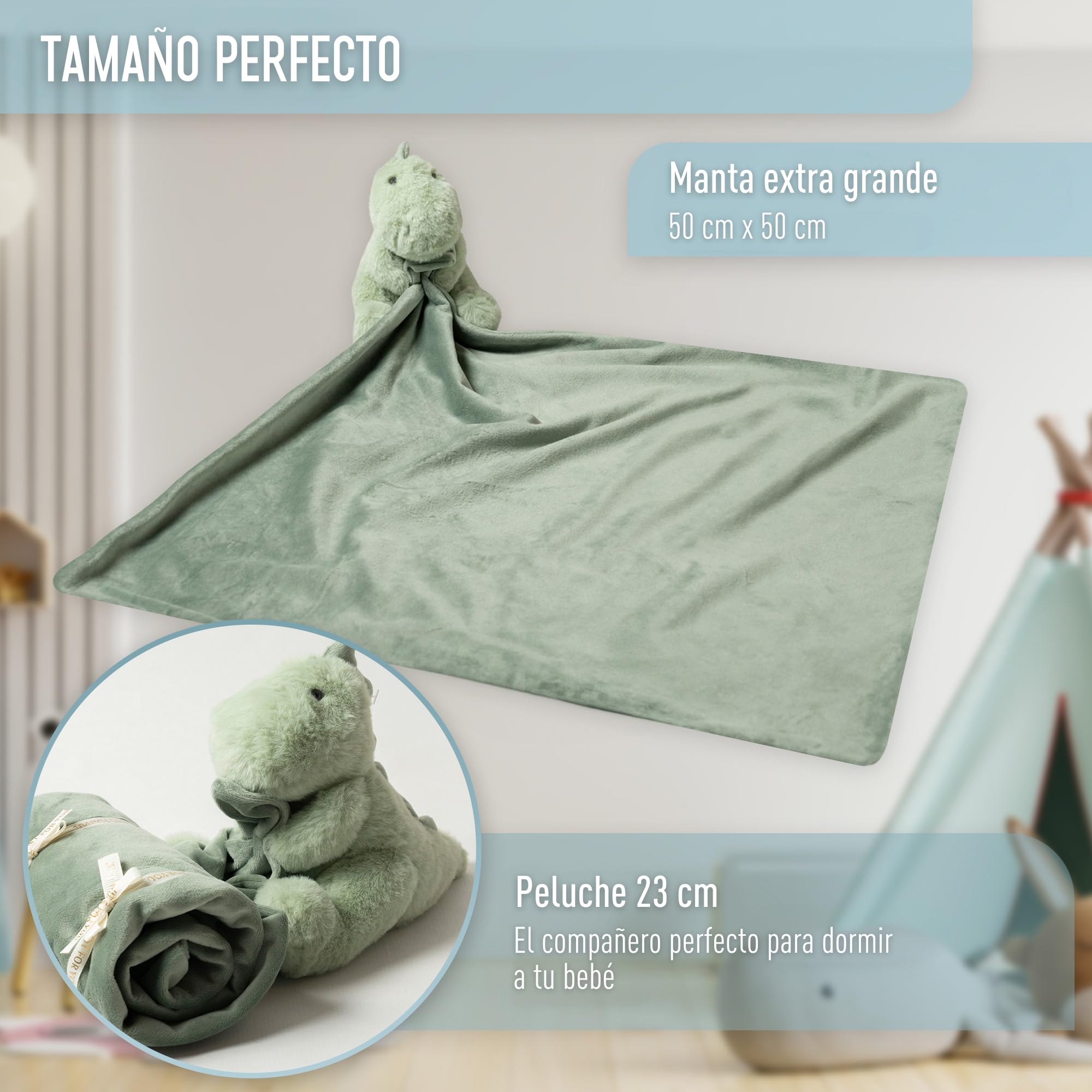 Essentials Ibiza 19-6-inch lovey length helps cover feet and calm babies during playtime