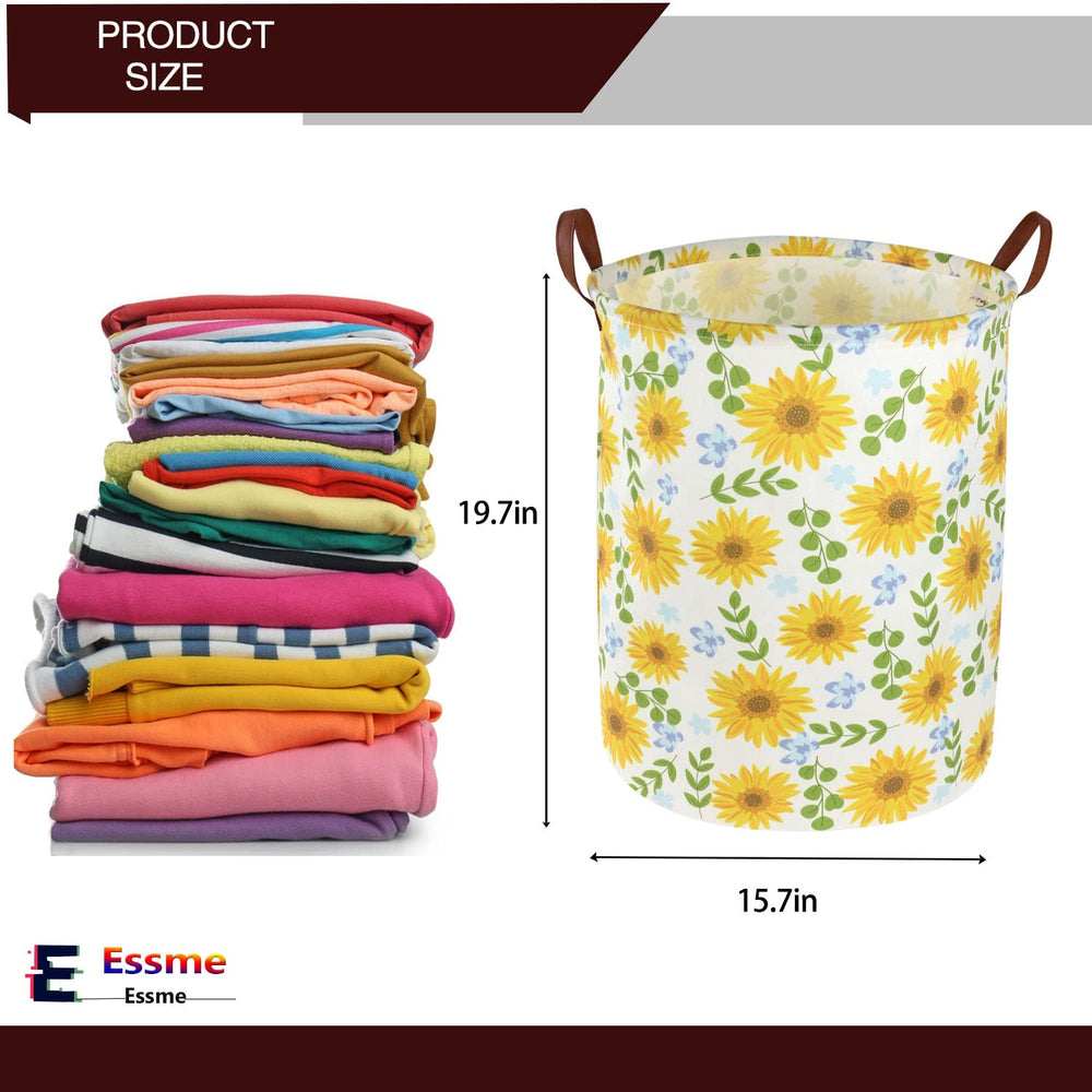 Essme hamper arrives compressed and can be smoothed with steam to restore shape.