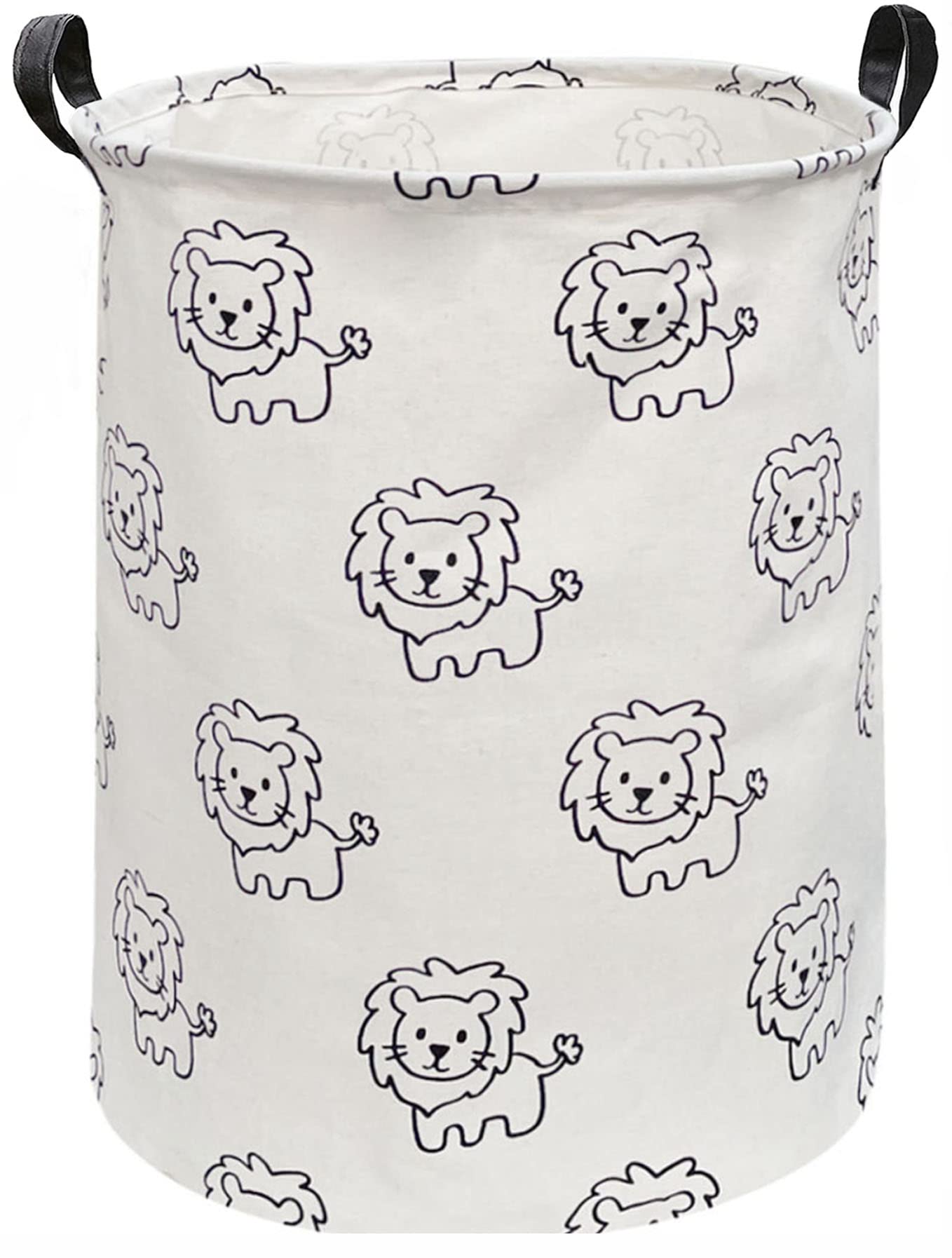 Essme baby hamper with lion pattern offers stylish nursery storage for toys and clothes.