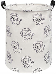 Essme baby hamper with lion pattern offers stylish nursery storage for toys and clothes.