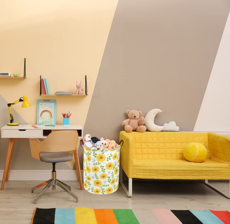 Essme baby hamper in yellow color brightens a nursery while keeping items organized.