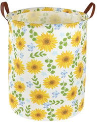 Essme baby laundry hamper with sunflower pattern offers stylish nursery storage and toy organization.
