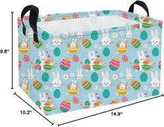 Essme canvas storage basket collapsible rectangle for space-saving nursery storage.