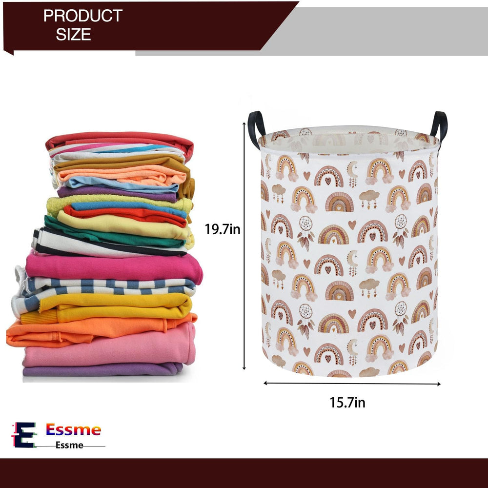 Essme collapsible canvas storage bin handle—easy to fold and store.