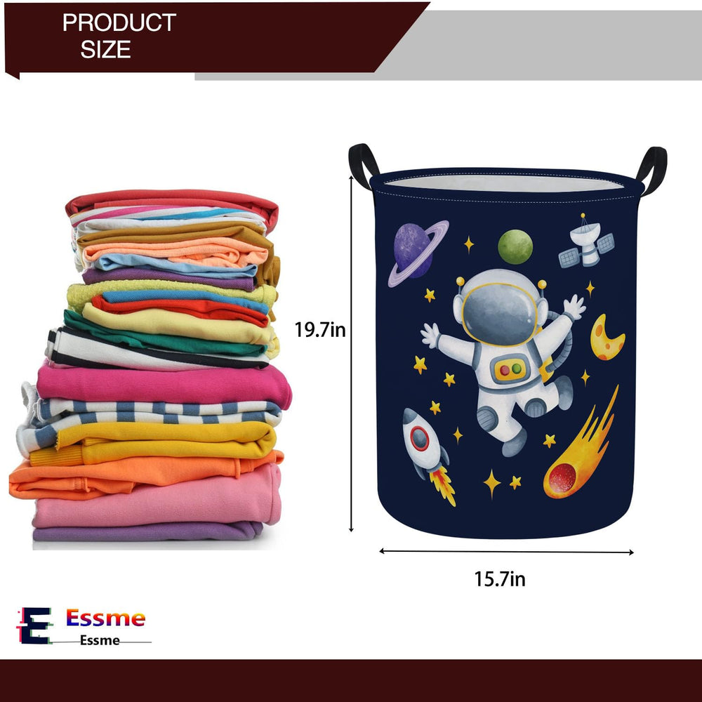 Essme collapsible laundry basket—space-saving design for bedrooms and travel.