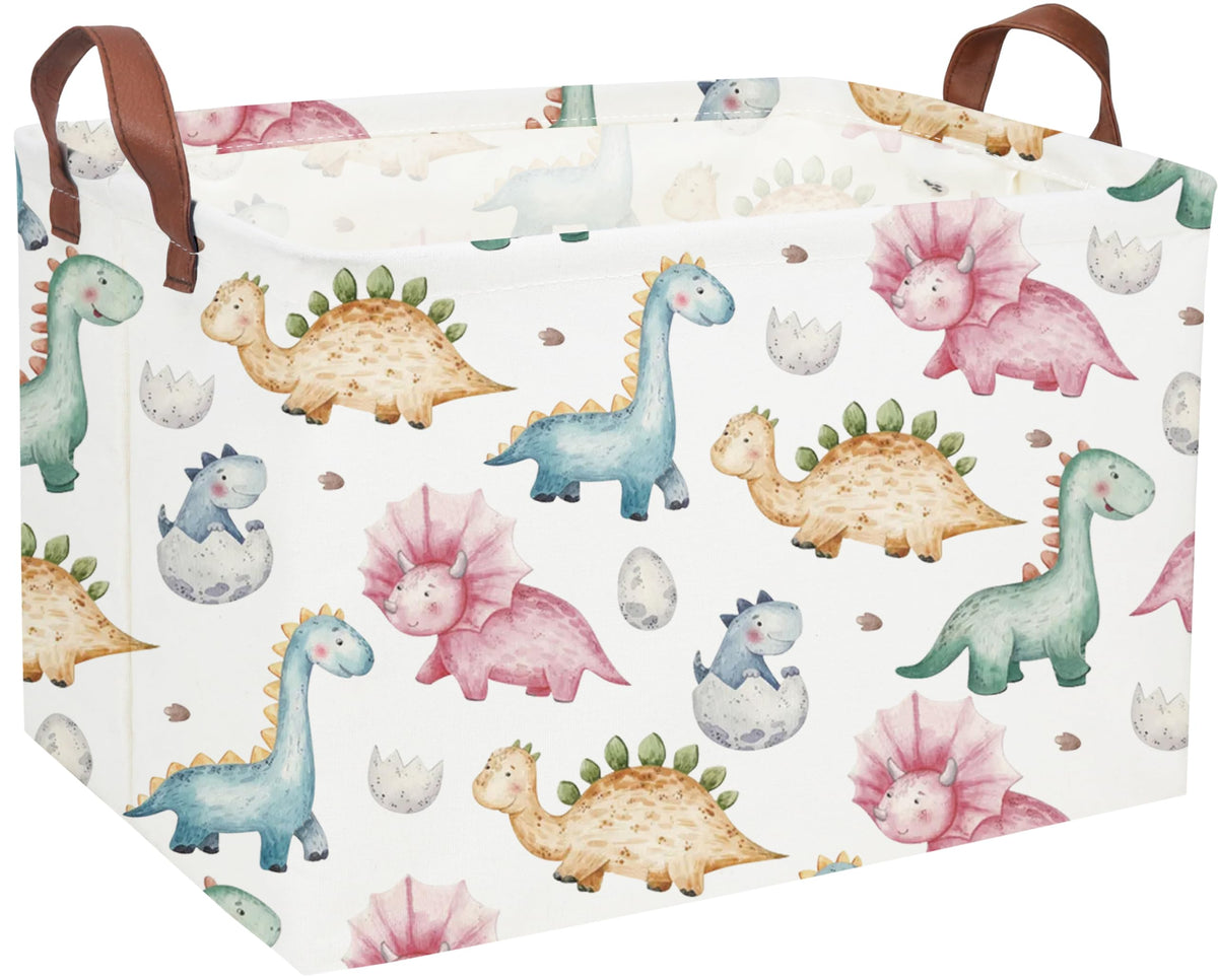 Essme Dinosaur Baskets for nursery storage keep toys organized and accessible.